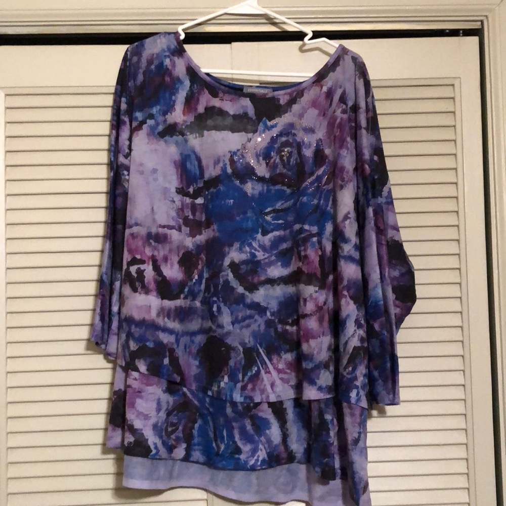 Purple/gray/black tunic